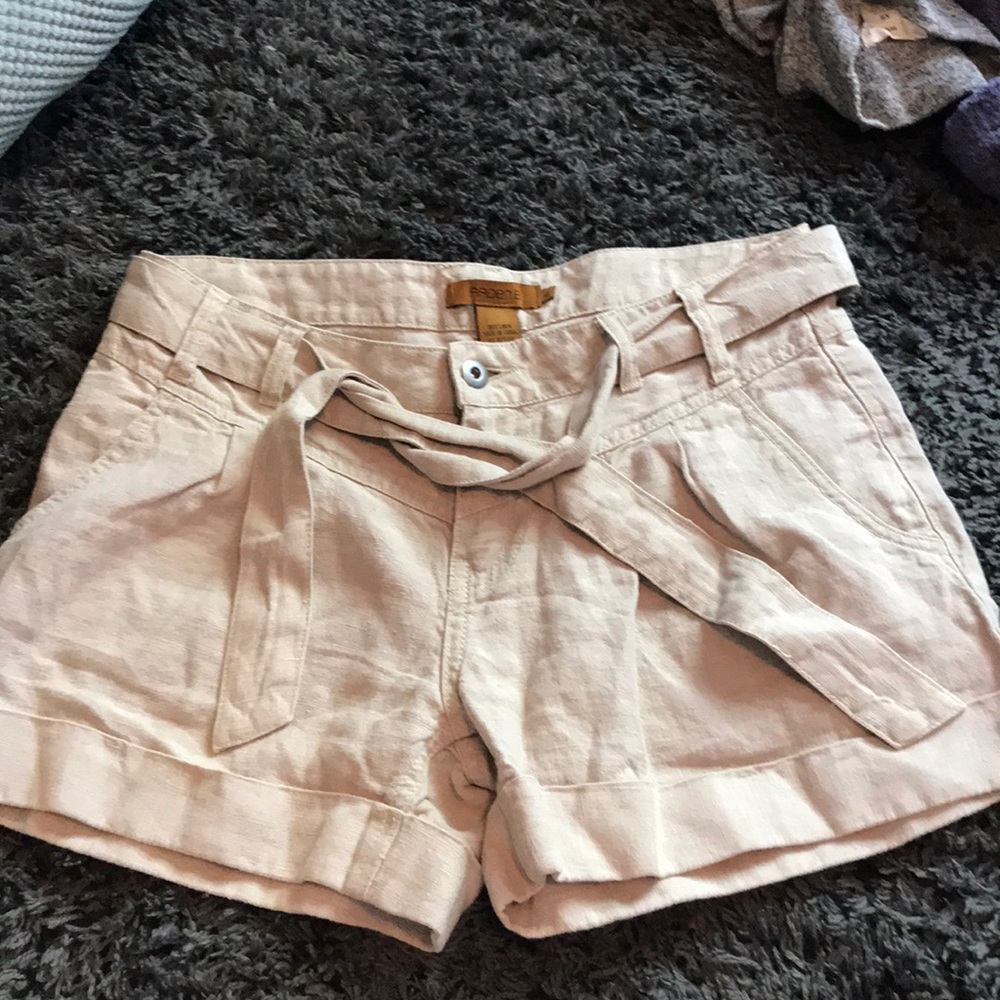 Nude paperbag shorts NWT